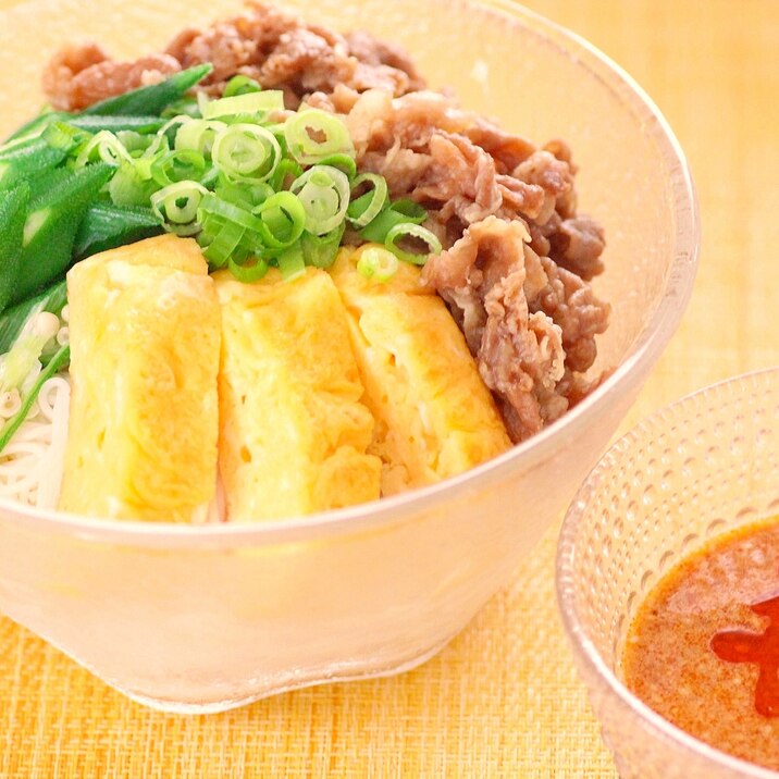 ピリ辛ごまだれ★こってり甘辛そうめん♪